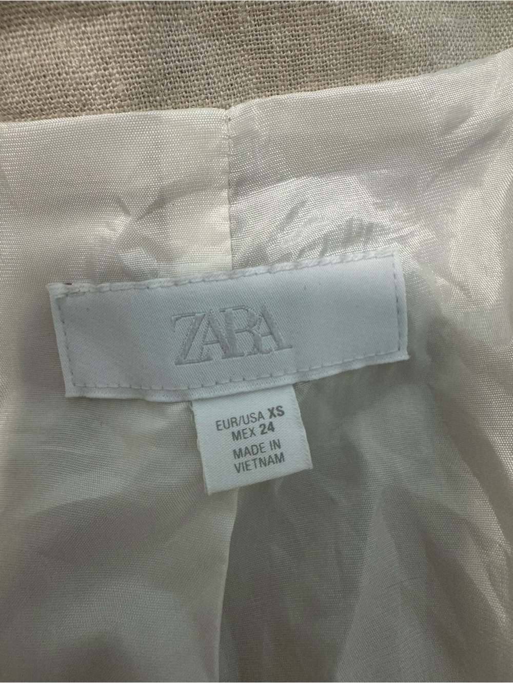 Zara Cream Single-Button Tailored Blazer - Picture 2 of 2